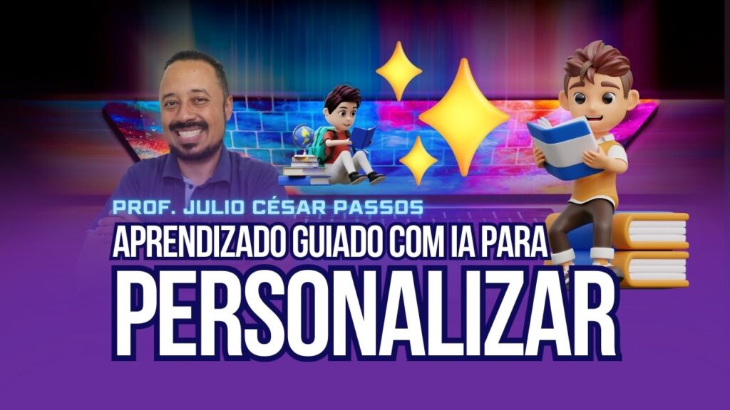 Professor apresentando aprendizado guiado com IA para alunos