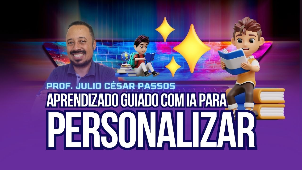 Professor apresentando aprendizado guiado com IA para alunos