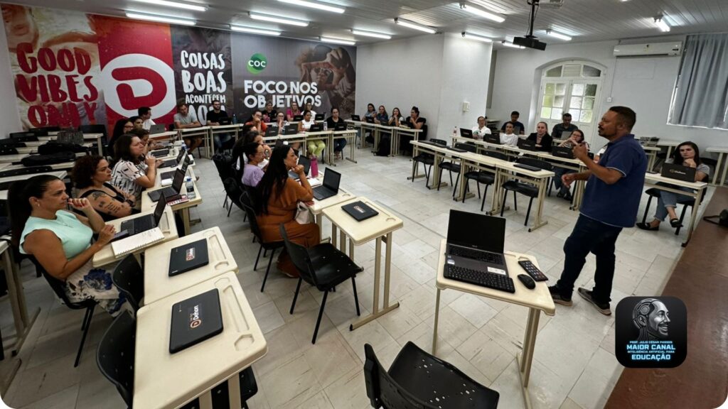 Professores aprendendo sobre IA educacional