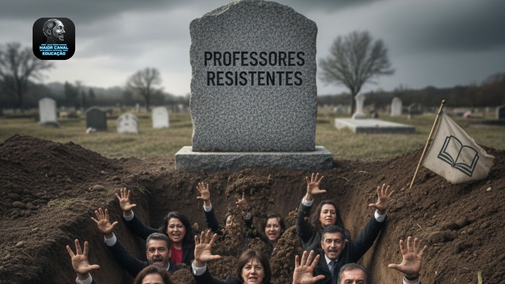 Professor olhando para um painel digital de IA em sala de aula com alunos atentos