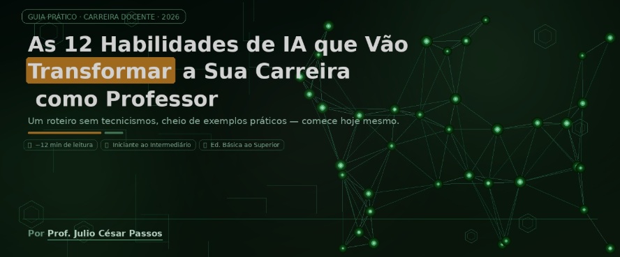 As 12 habilidades de IA para professores que vão transformar a carreira docente em 2026