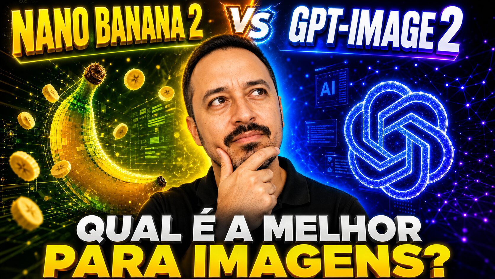 Comparativo entre Nano Banana 2 e GPT-Image 2 para criação de imagens com inteligência artificial, mostrando qual ferramenta é melhor para gerar imagens